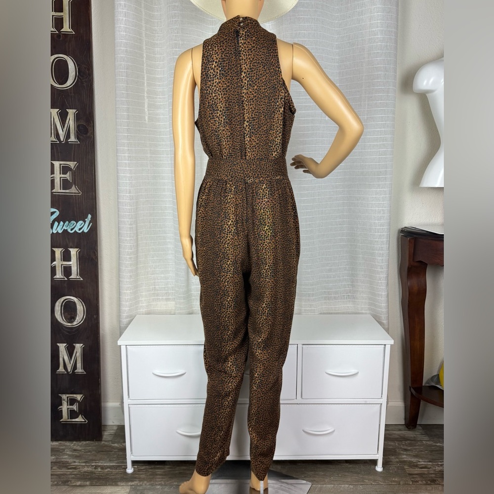 M.J.Carroll Leopard Print Jumpsuit, Size 5-6 - image 2
